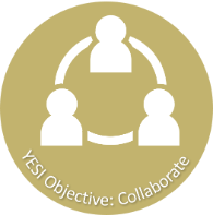 YESI Objective:  Collaborate wording and icon showing 3 connected people